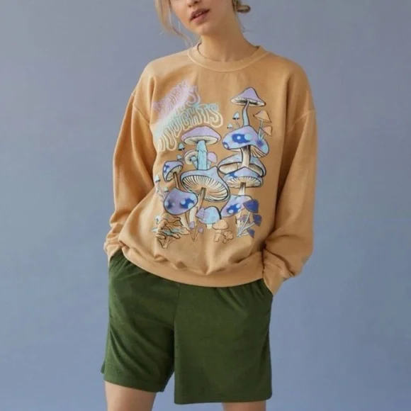 Urban Outfitters Project Social T Mushroom Graphic Sweatshirt - Picture 5 of 9